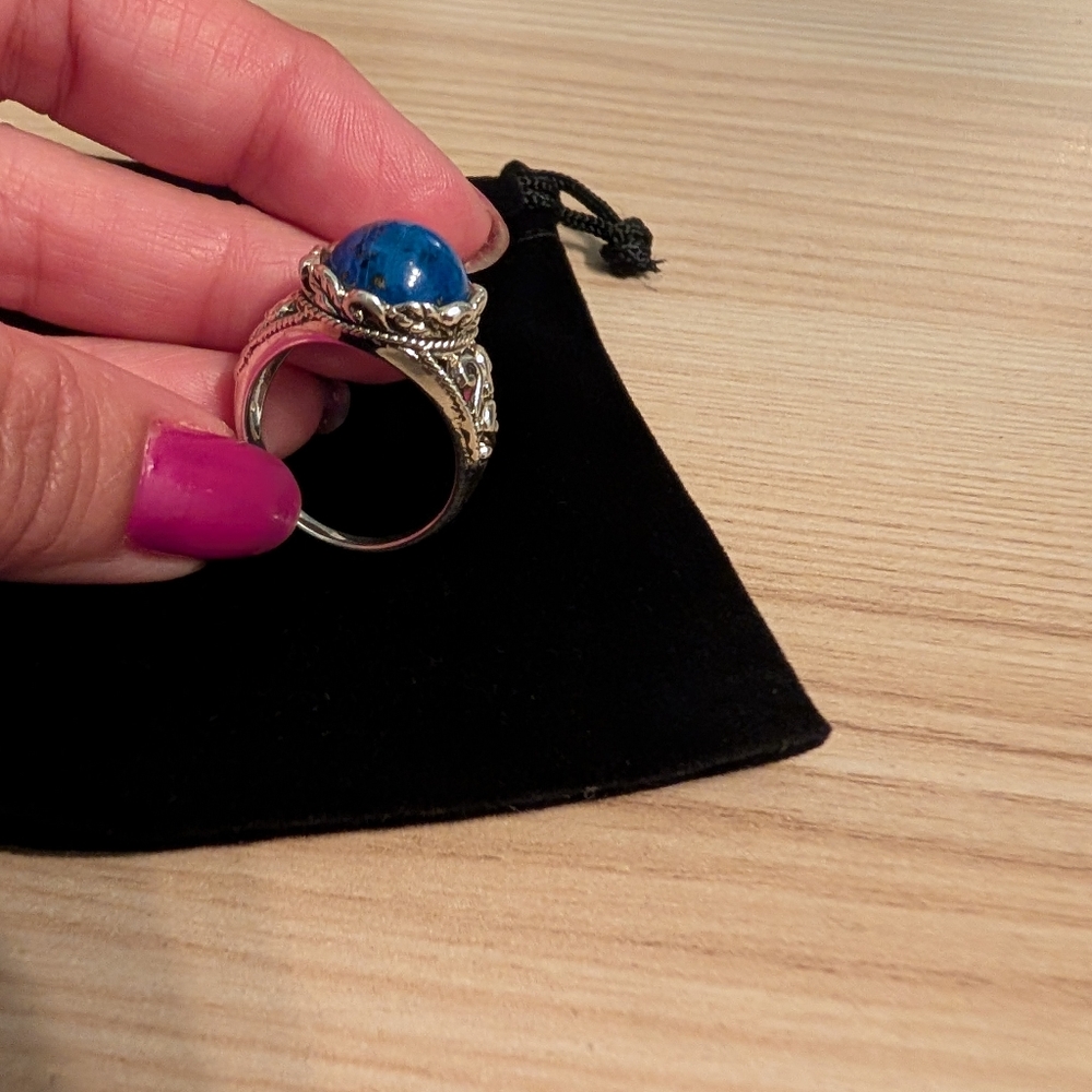 New Sterling Silver Lapis Ring - Picture 5 of 13